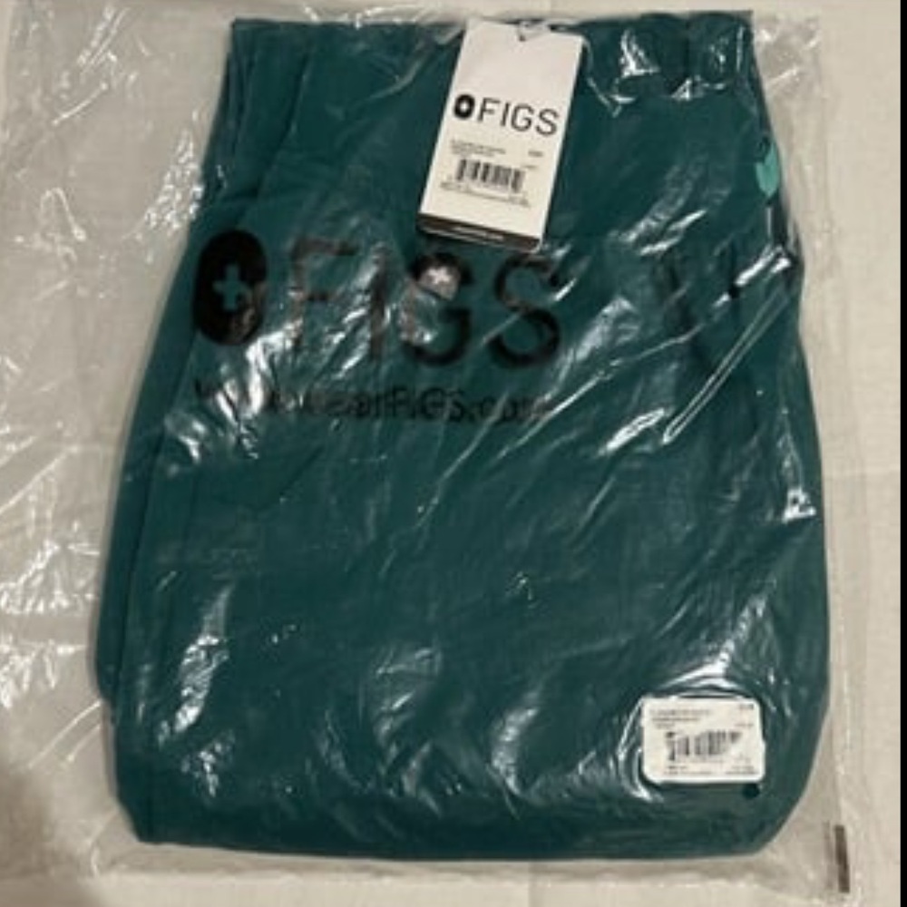 Figs Scrub Pants, Hunter Green, HW XS/Regular